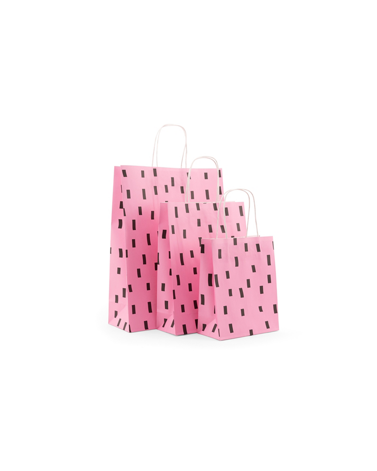 Popierinis eko-draugiškas maišelis su rankenėle BUBLLY PINK