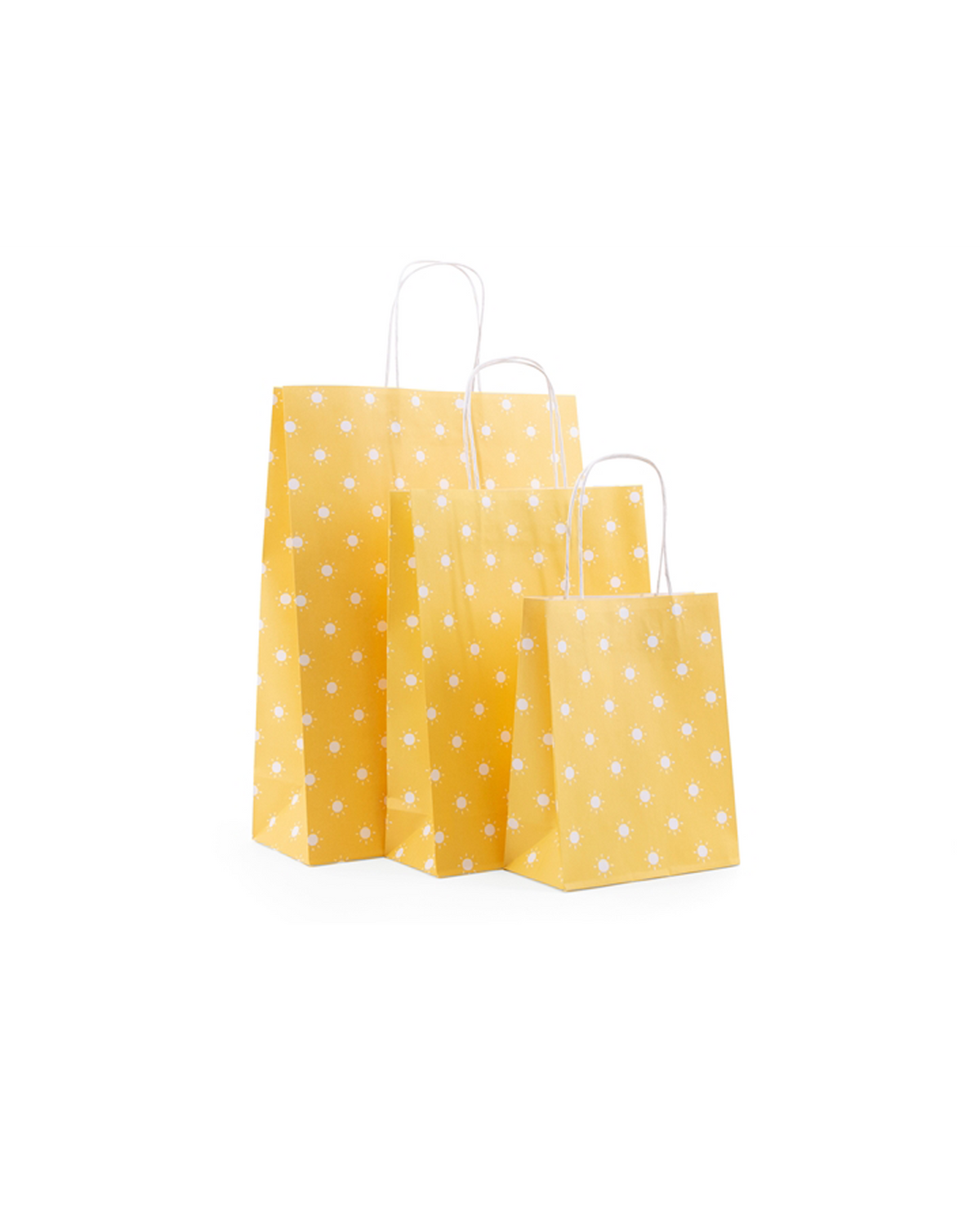 Popierinis eko-draugiškas maišelis su rankenėle SAULĖS SPINDULĖLIS