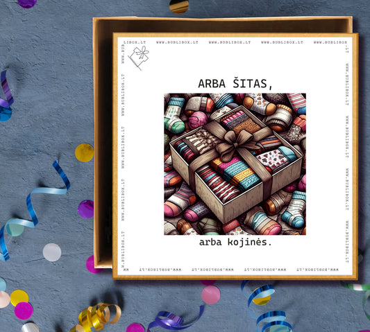 Dovanos įpakavimas ARBA KOJINĖS