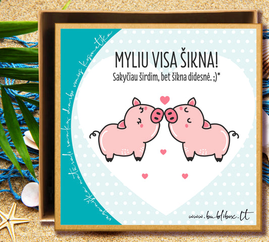 DOVANOS ĮPAKAVIMAS: myliu visa šikna